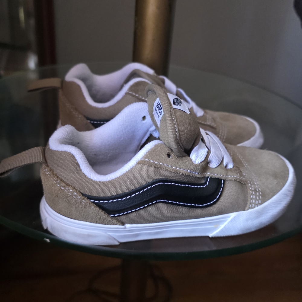 Vans Kids Tan and Black Sneakers